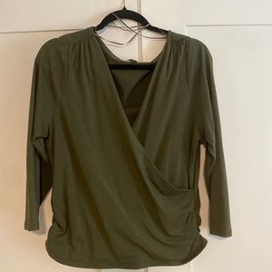 Never Worn Banana Republic Green Wrap Top